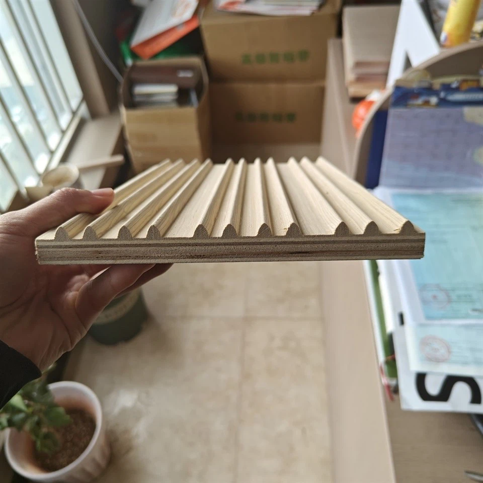 Modern Solid Wooden Wall Board Fluted Design Wall Paneling