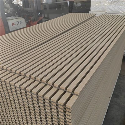 Akupanel מחורץ קיר מלמין לוחות דק אקוסטיים אקופאנל עץ לוחות קיר לוחות אקוסטיים אטומים לרעש